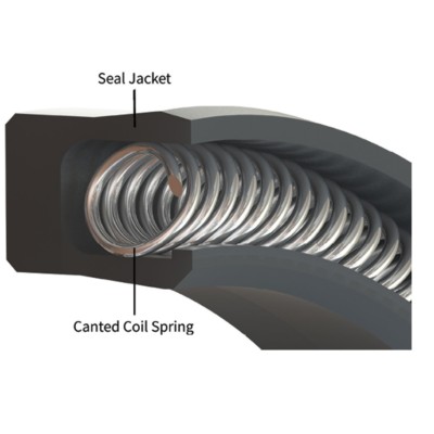 CANTED COIL SPRING ENERGIZED PISTON SEAL